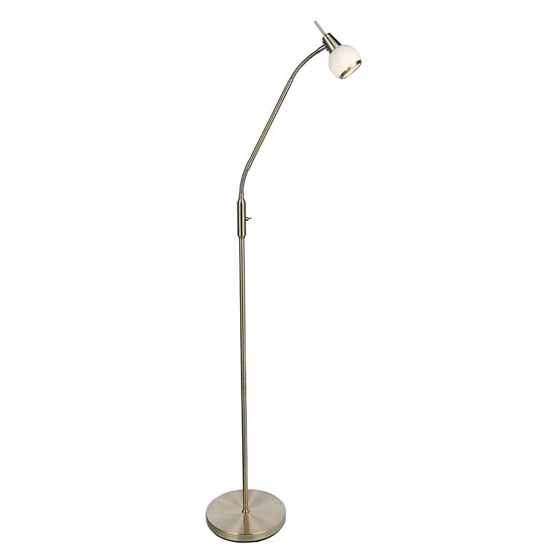 1 Light Floor Lamp Antique Brass