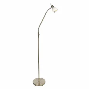 1 Light Floor Lamp Antique Brass