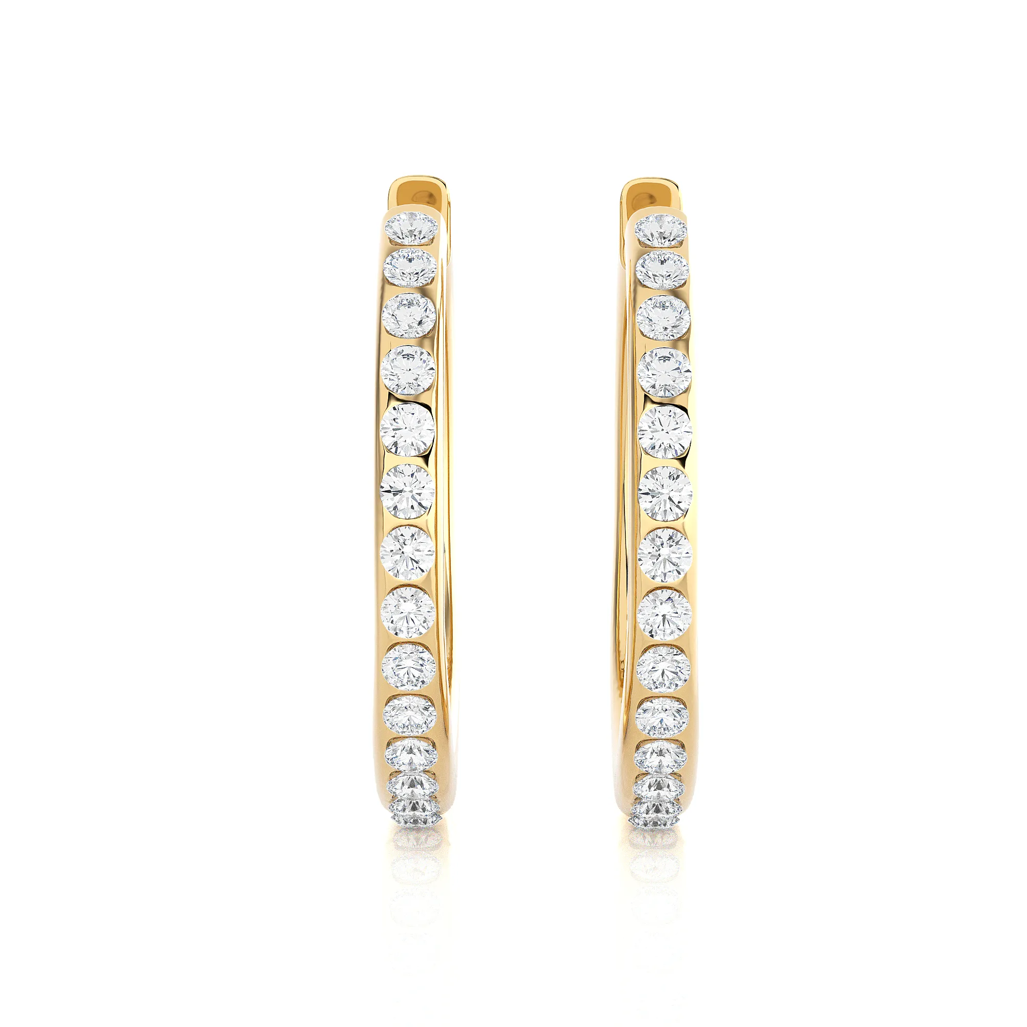 1/3 ctw Round Lab Grown Diamond Hoop Earrings