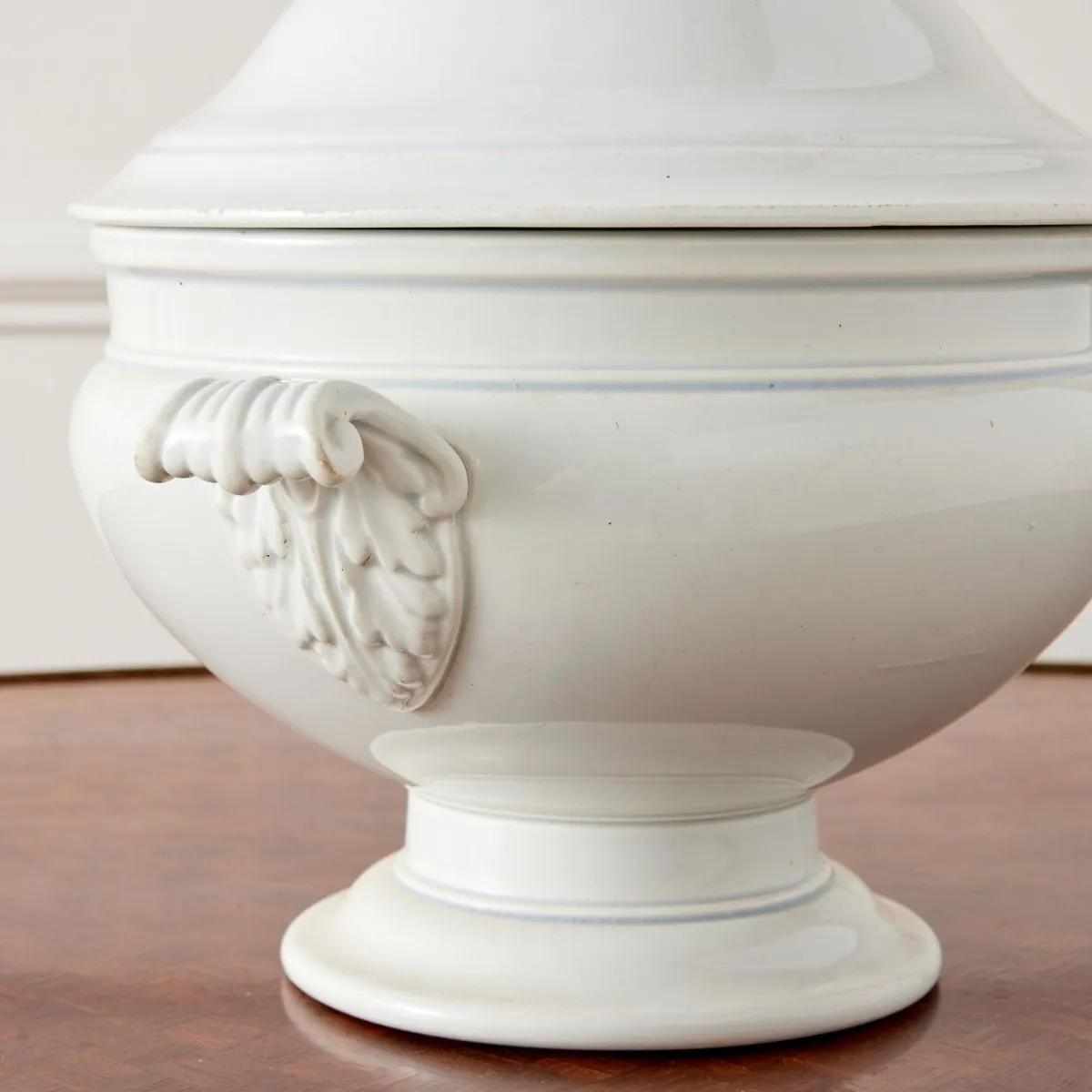 19th Century French Blue-Rimmed Tureen