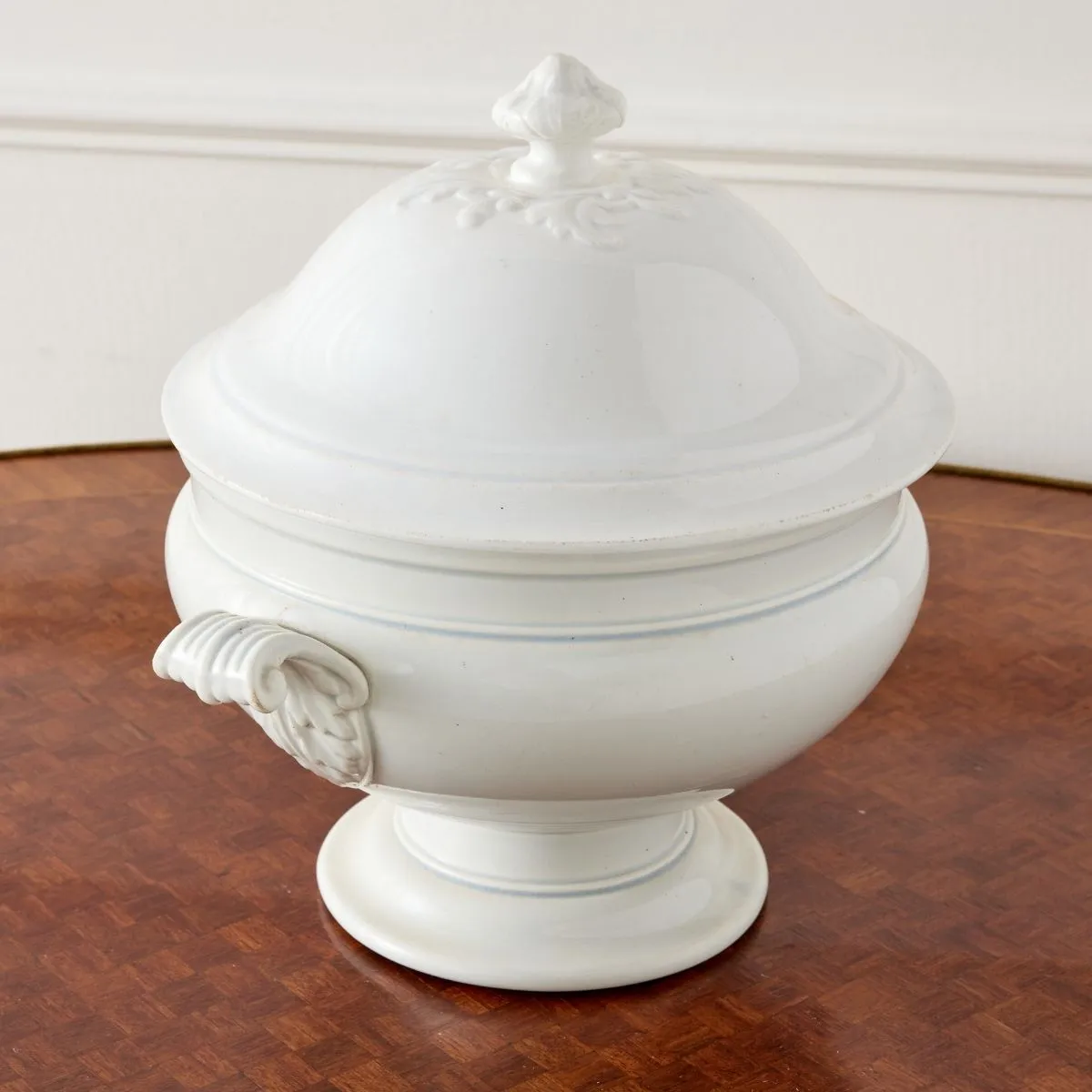 19th Century French Blue-Rimmed Tureen