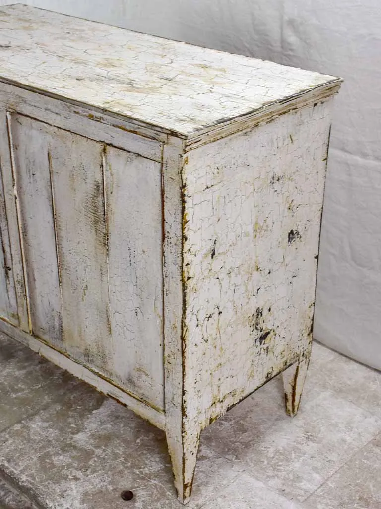 19th Century three door commode with crackled paint finish 43¾"