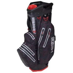 2024 Sun Mountain H2NO Lite Cart Bag -  Black / Red Topography