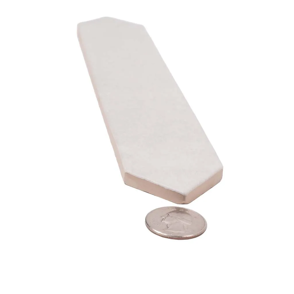 23 pack Festa 1.7 in. x 9.6 in. Matte White Ceramic Picket Wall and Floor Tile (2.37 sq ft/case) - Sample