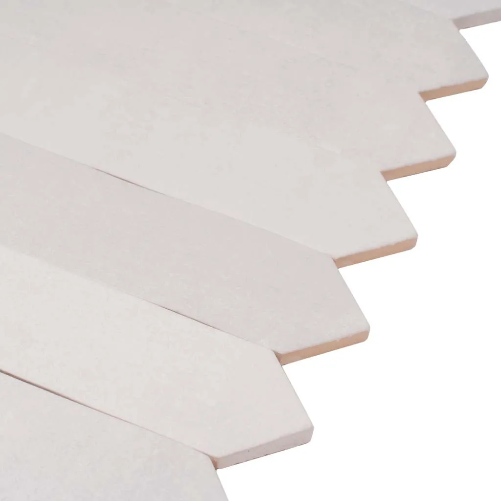 23 pack Festa 1.7 in. x 9.6 in. Matte White Ceramic Picket Wall and Floor Tile (2.37 sq ft/case) - Sample