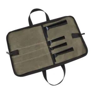 4 Slots Waxed Canvas Chef Knives Roll Bag