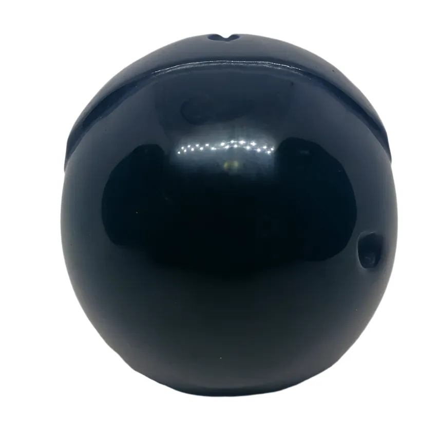404G Black Obsidian Crystal Skull with Helmet