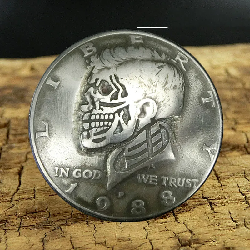 50 Cents Wallet Conchos Coin Joker Cent Conchos Button Conchos Screw Back Decorate Concho Joker Coin Biker Wallet Concho Wallet Conchos