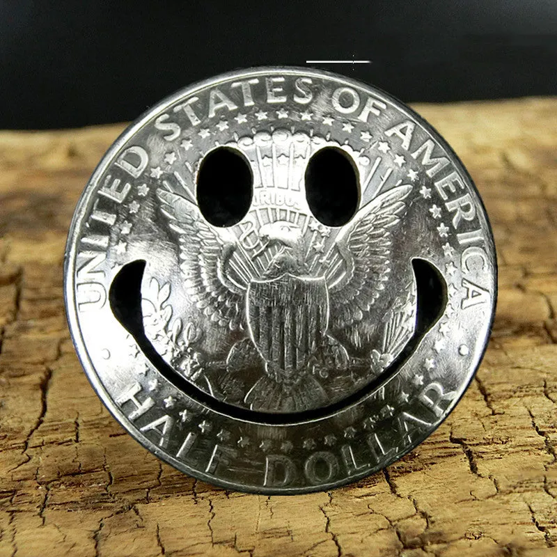 50 Cents Wallet Conchos Coin Joker Cent Conchos Button Conchos Screw Back Decorate Concho Joker Coin Biker Wallet Concho Wallet Conchos