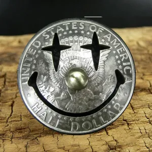 50 Cents Wallet Conchos Coin Joker Cent Conchos Button Conchos Screw Back Decorate Concho Joker Coin Biker Wallet Concho Wallet Conchos