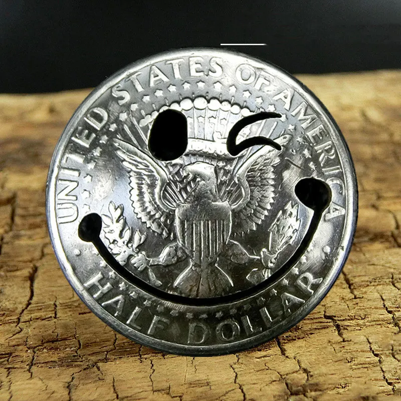 50 Cents Wallet Conchos Coin Joker Cent Conchos Button Conchos Screw Back Decorate Concho Joker Coin Biker Wallet Concho Wallet Conchos