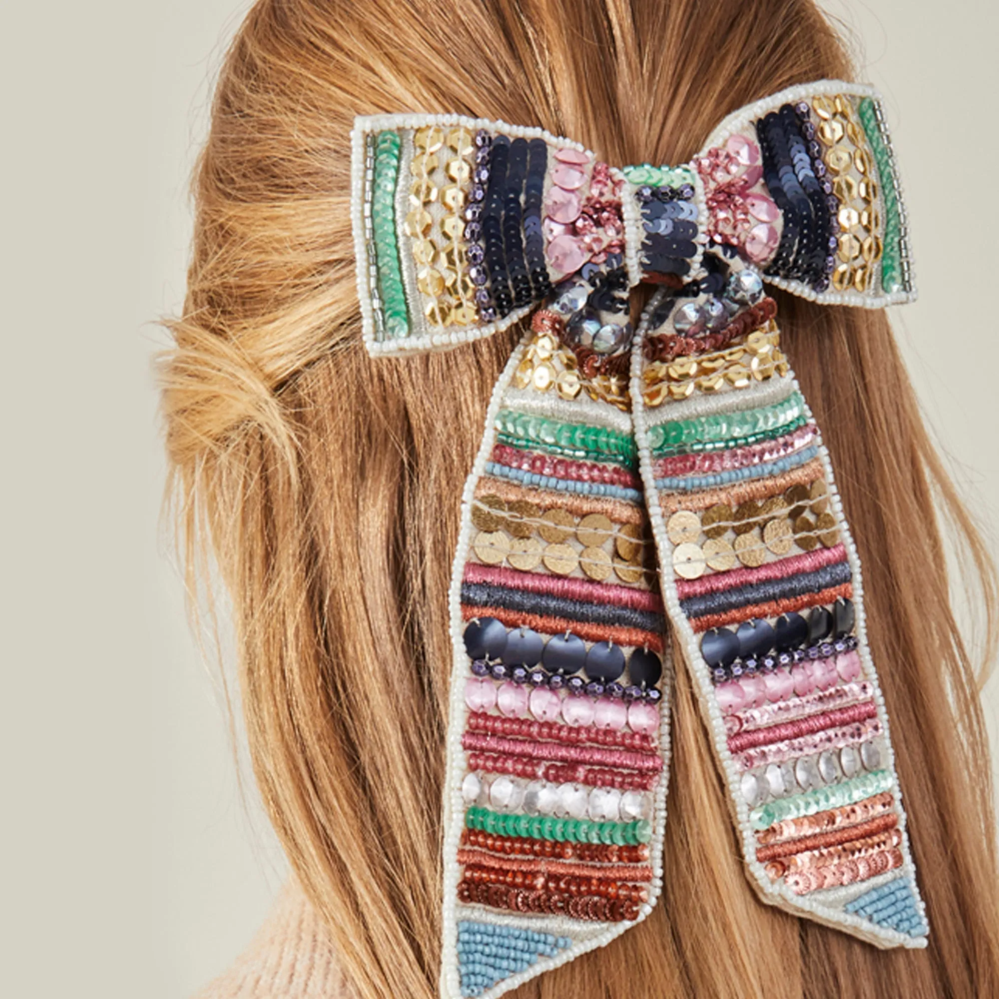 Accessorize London Women's Bead Sequin Bow