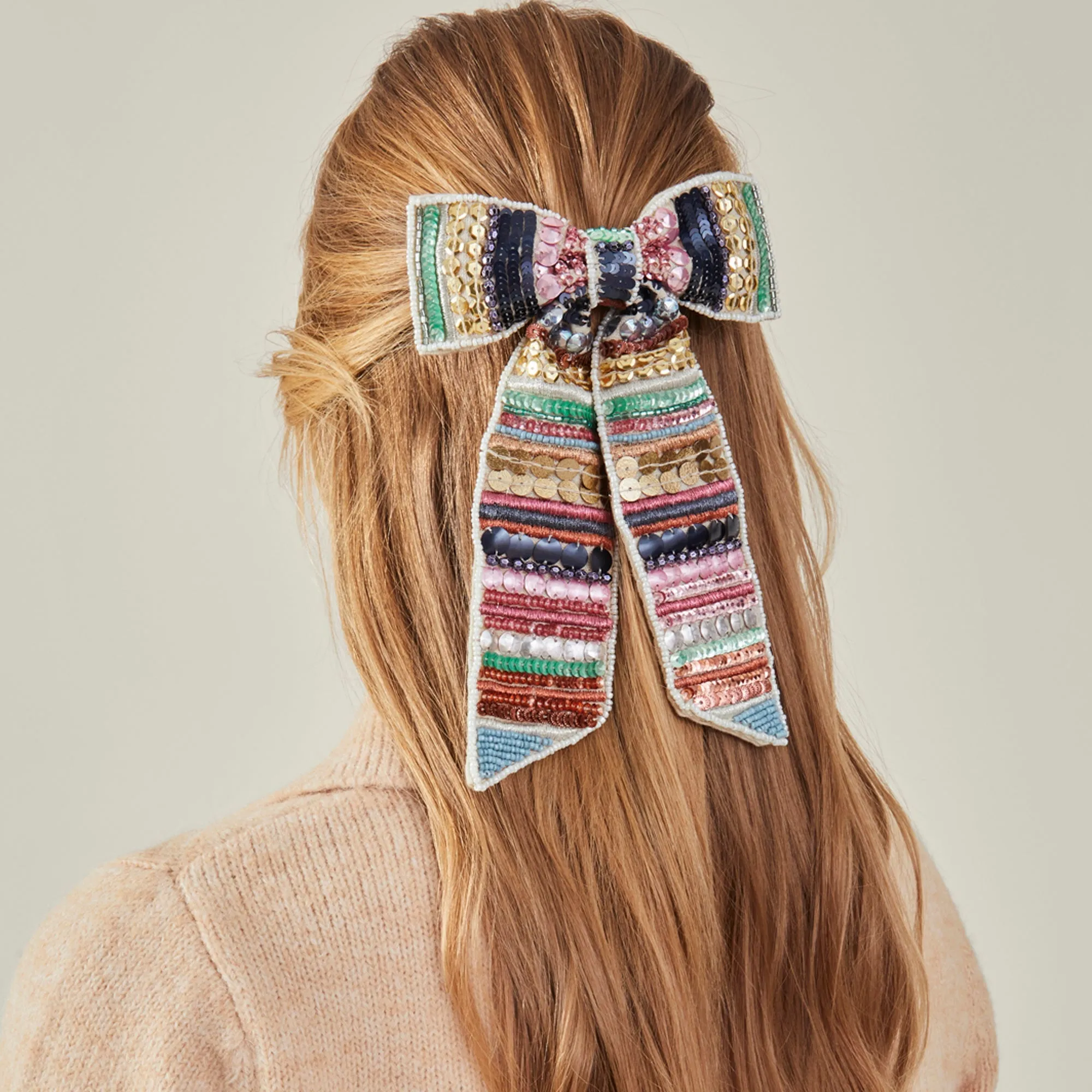 Accessorize London Women's Bead Sequin Bow