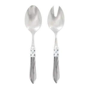 Aladdin Brilliant Light Gray Salad Server Set