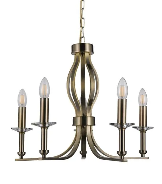 Antique brass 5 light