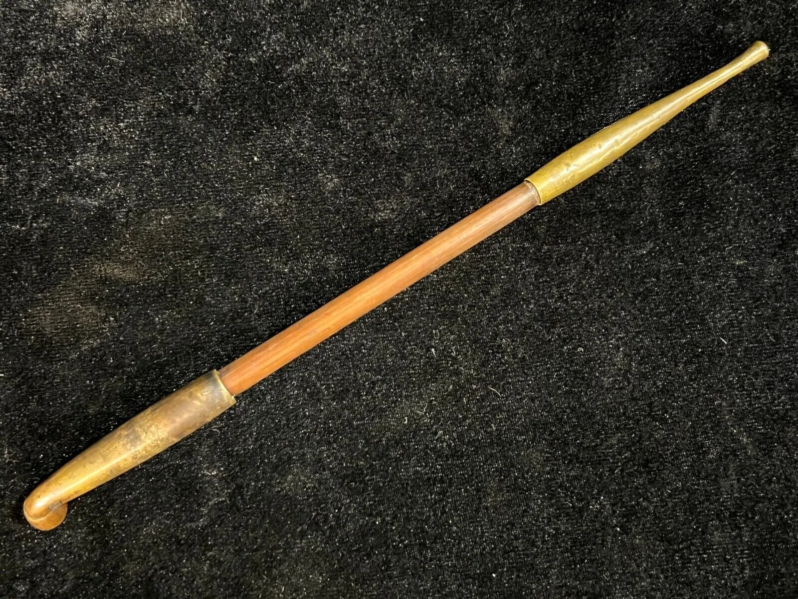 Antique Meiji Era (C1880) Japanese Bronze & Bamboo Signed Kiseru Good Draw 9"