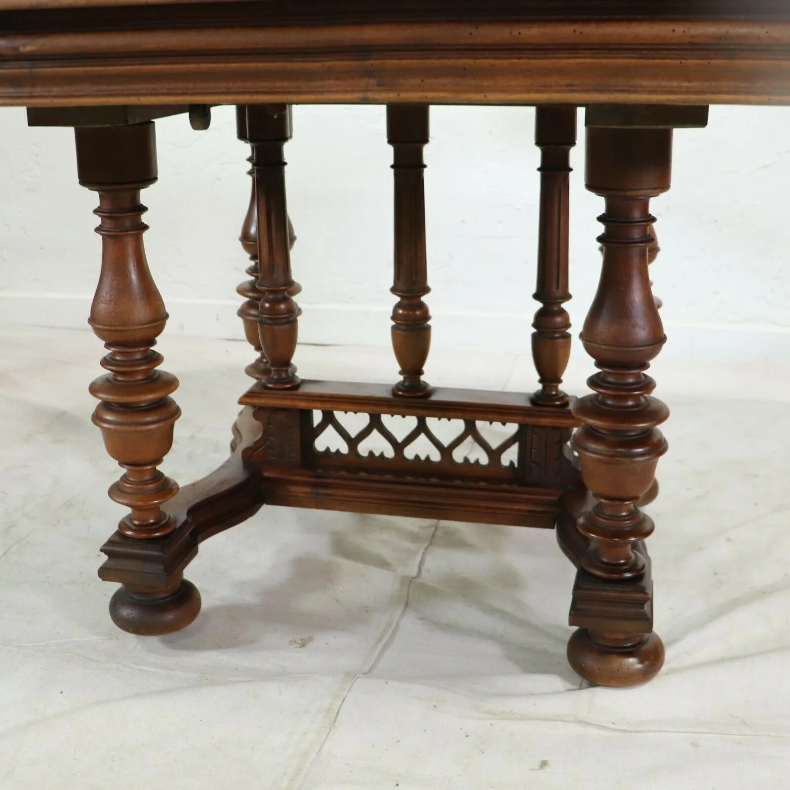 Antique Table, Dining, French, Walnut Henri II Style Table, Handsome Piece!