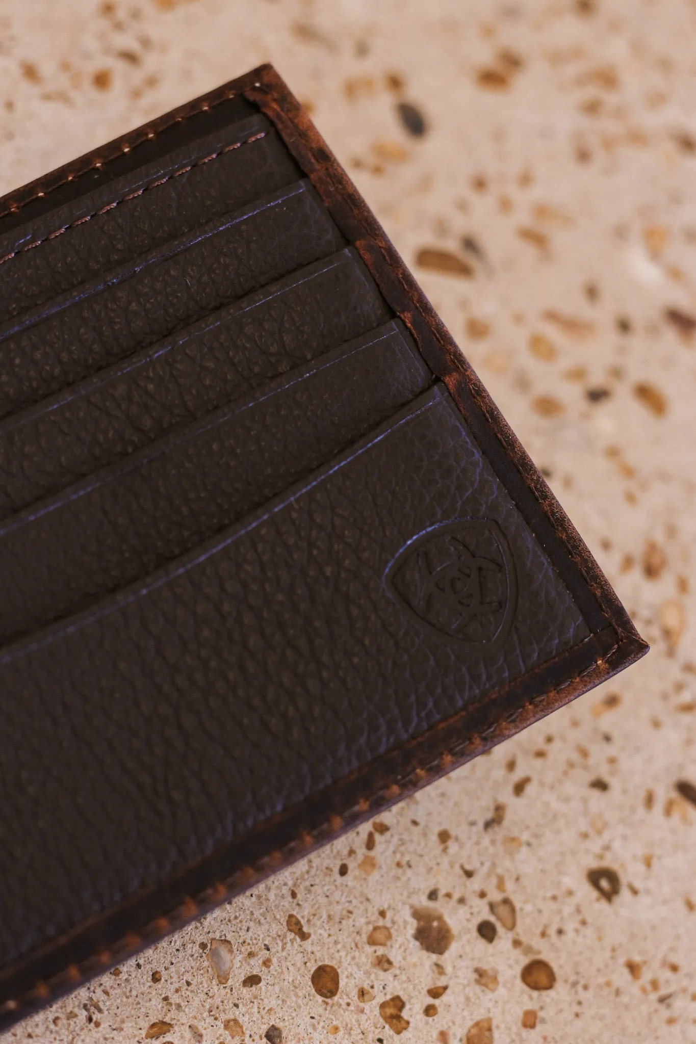Ariat Passcase Distressed American Flag Bifold Wallet