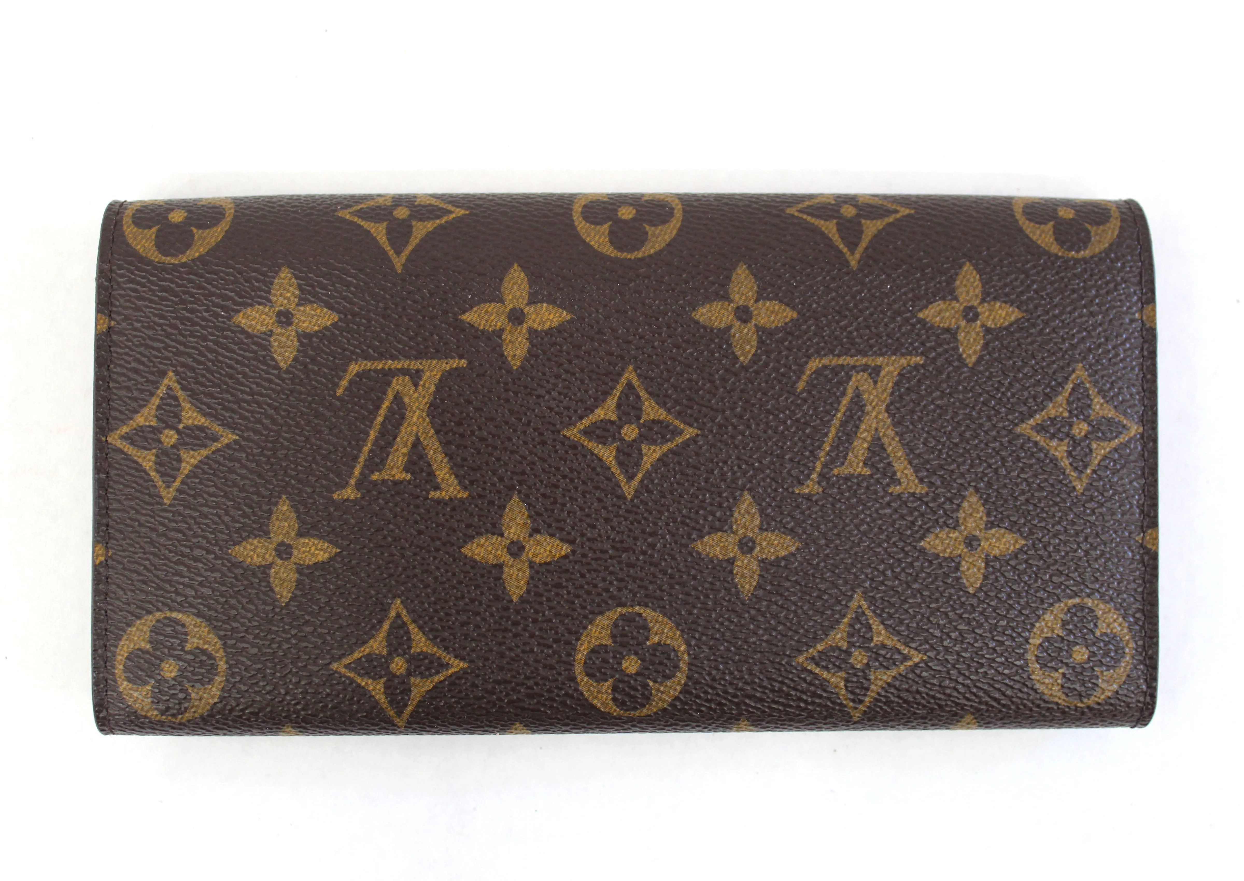 Authentic Louis Vuitton Classic Monogram Canvas Emilie Wallet Fuchsia