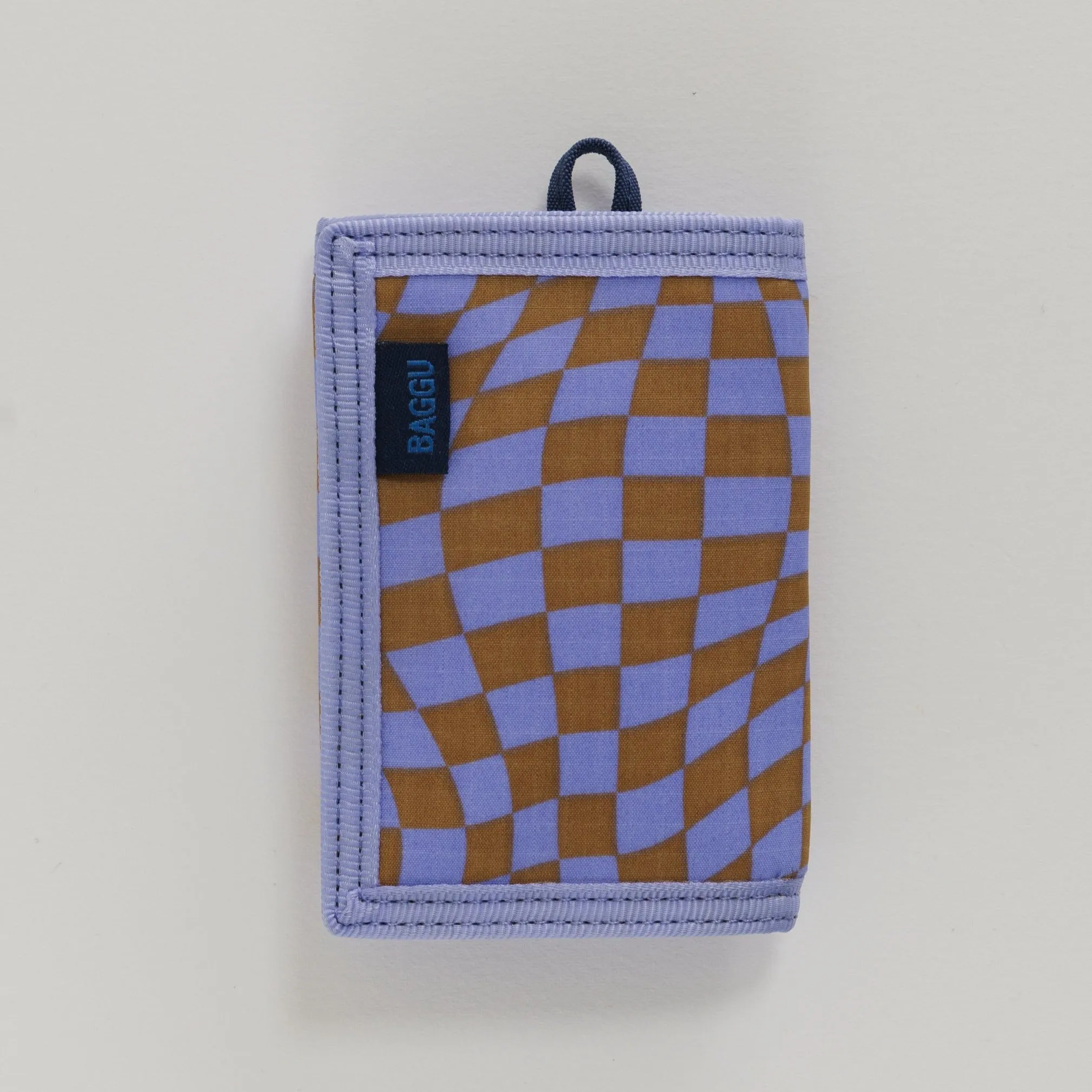 Baggu Nylon Wallet: Lavender Trippy Checker