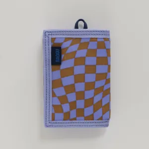 Baggu Nylon Wallet: Lavender Trippy Checker