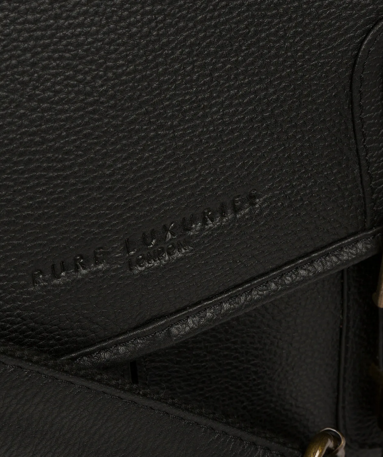 'Bank' Black Leather Work Bag
