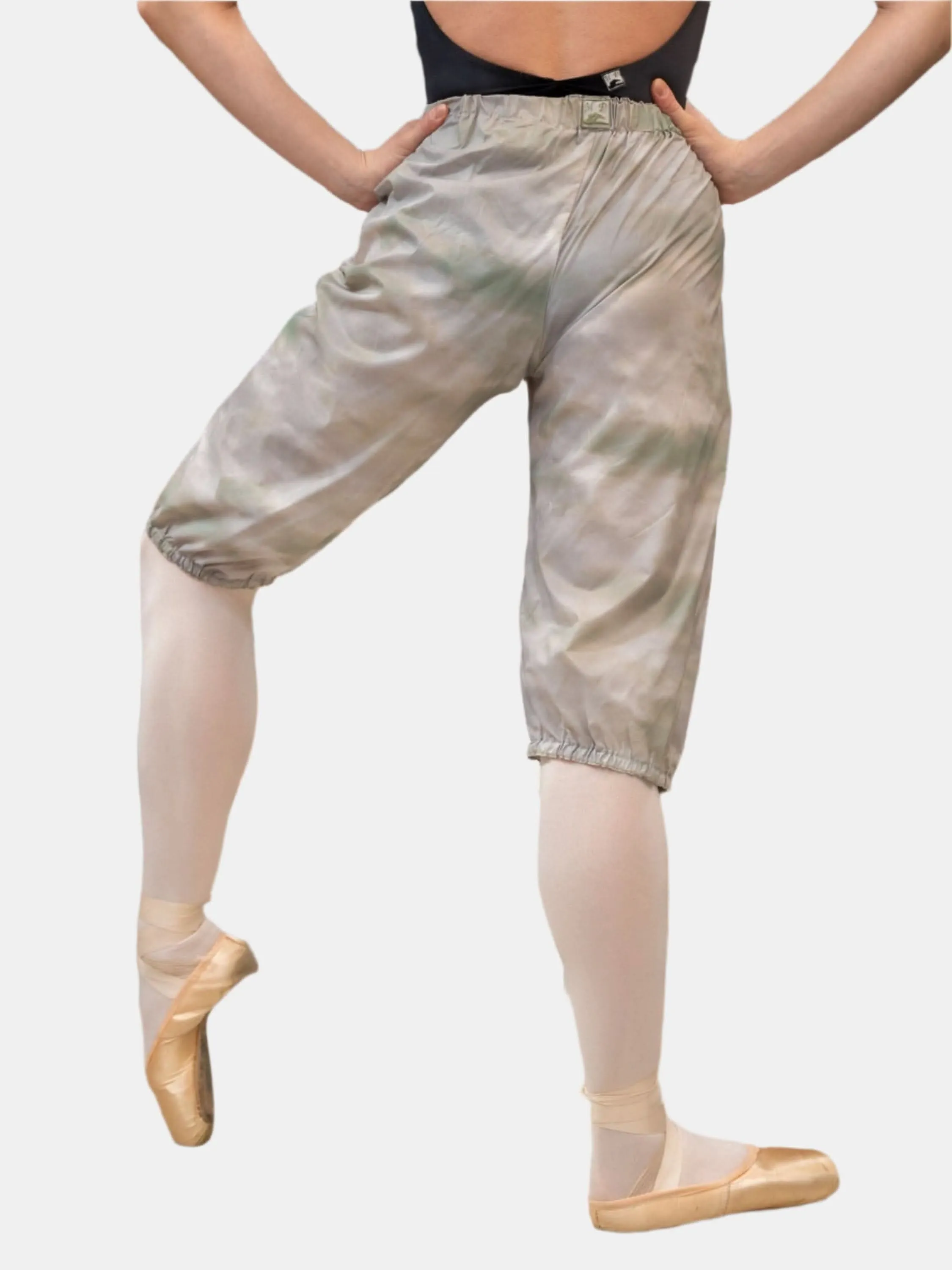 Beige Patterned Dance Trash Bag Pants MP5004