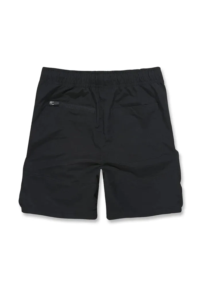 Big Men's Retro Altitude Cargo Shorts - Black