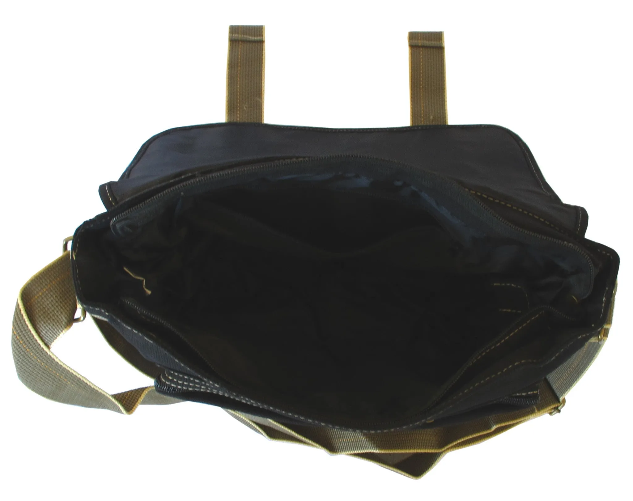 Black Canvas Messenger Bag