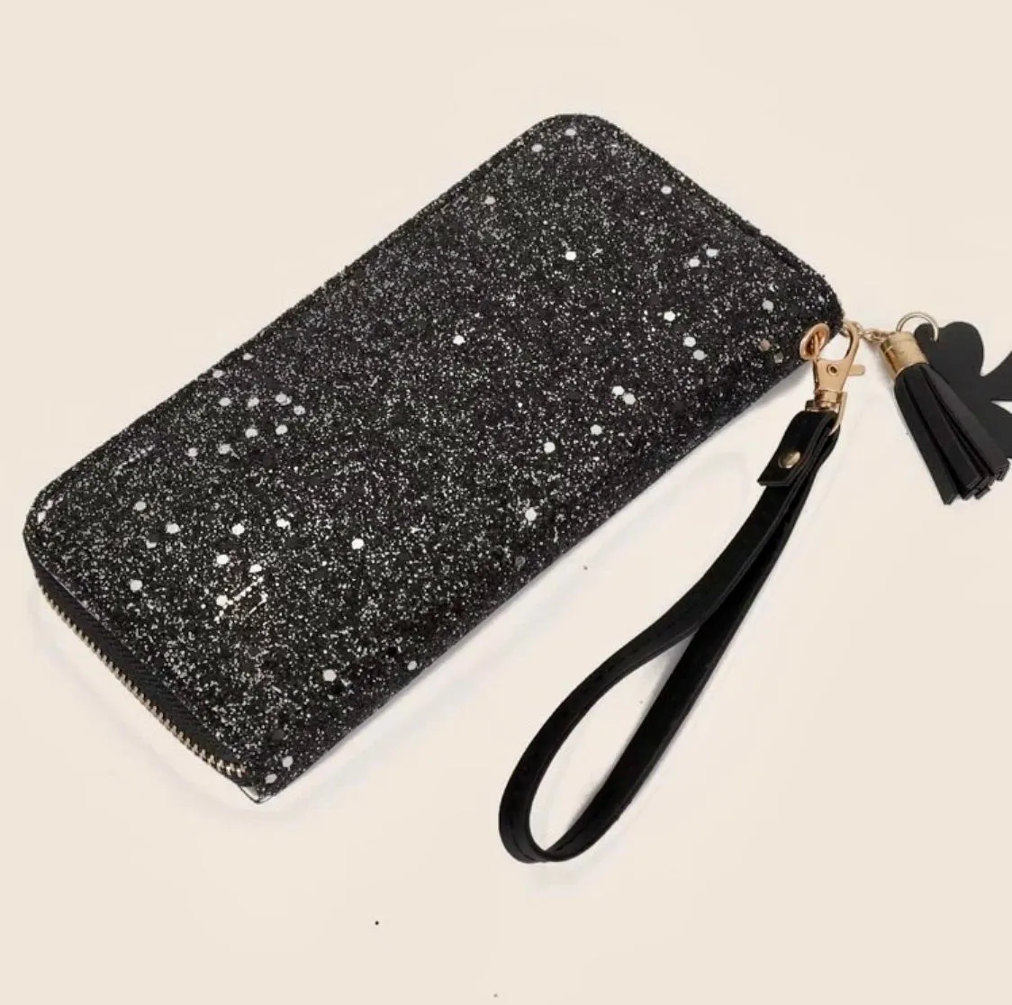 Black Glitter Wallet