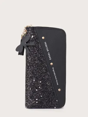 Black Glitter Wallet