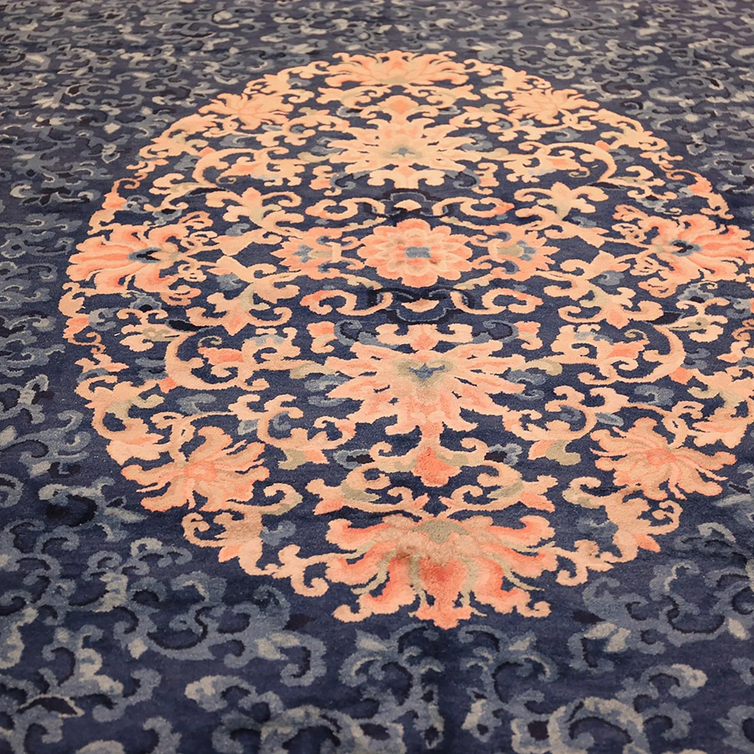 Blue Antique Chinese Rug - 11'1" x 24'6"