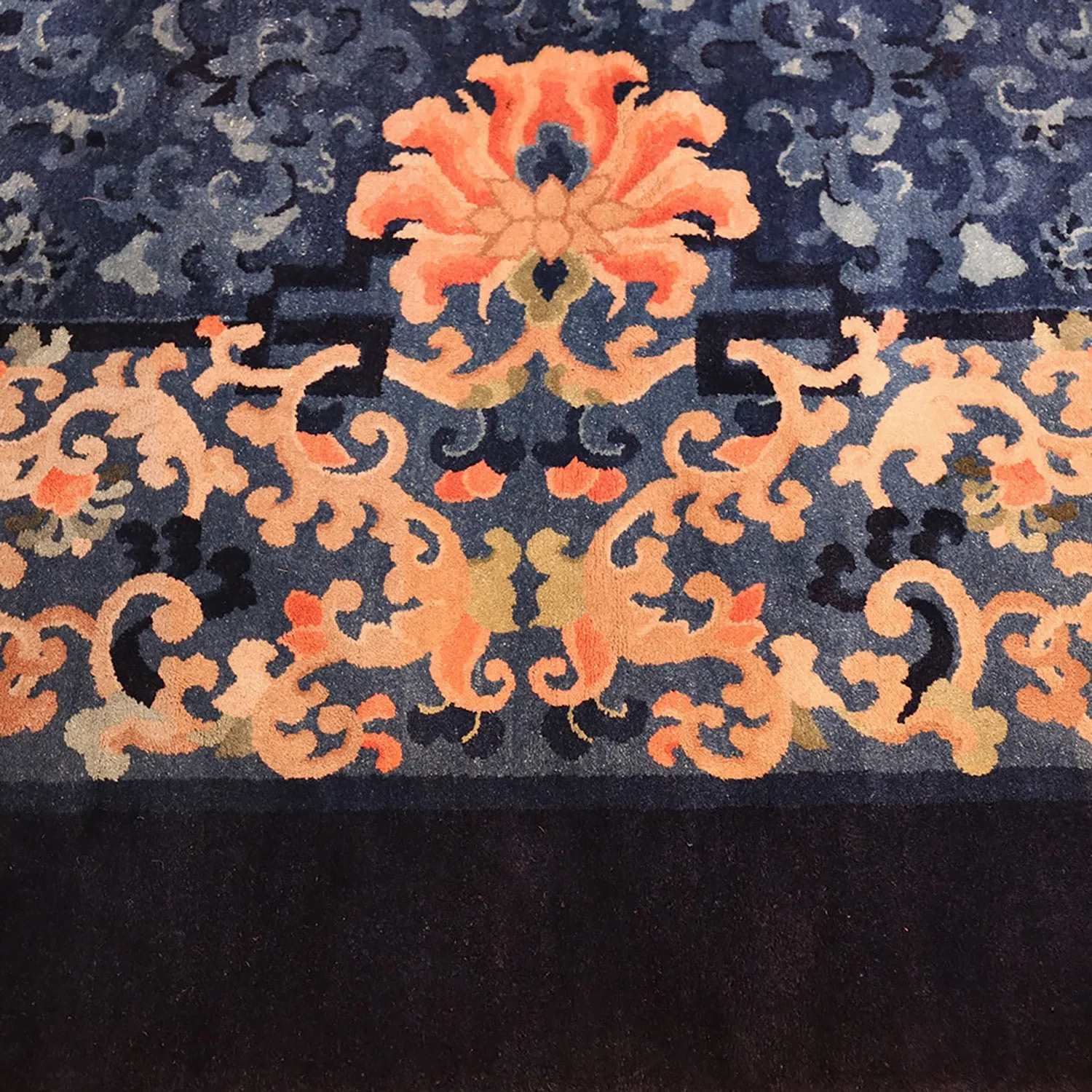 Blue Antique Chinese Rug - 11'1" x 24'6"