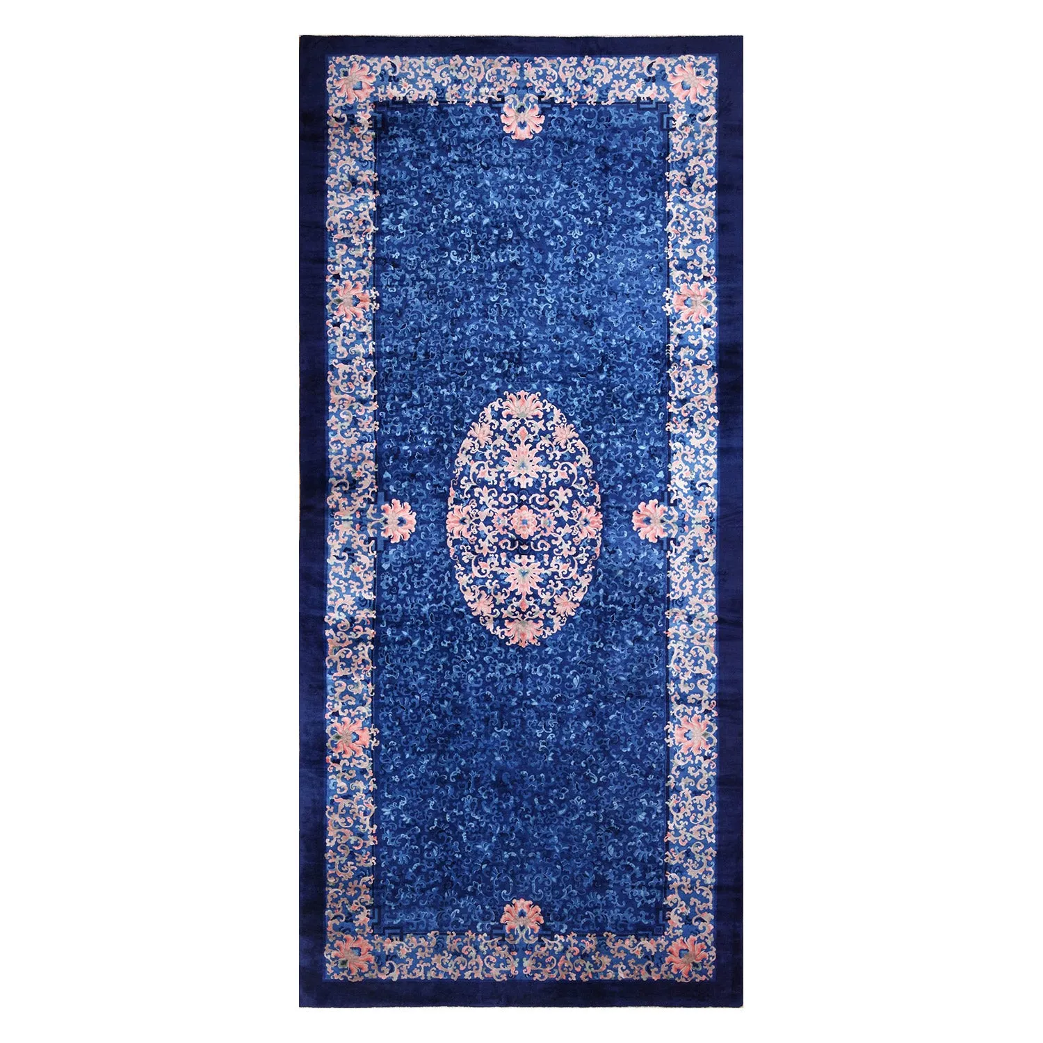 Blue Antique Chinese Rug - 11'1" x 24'6"