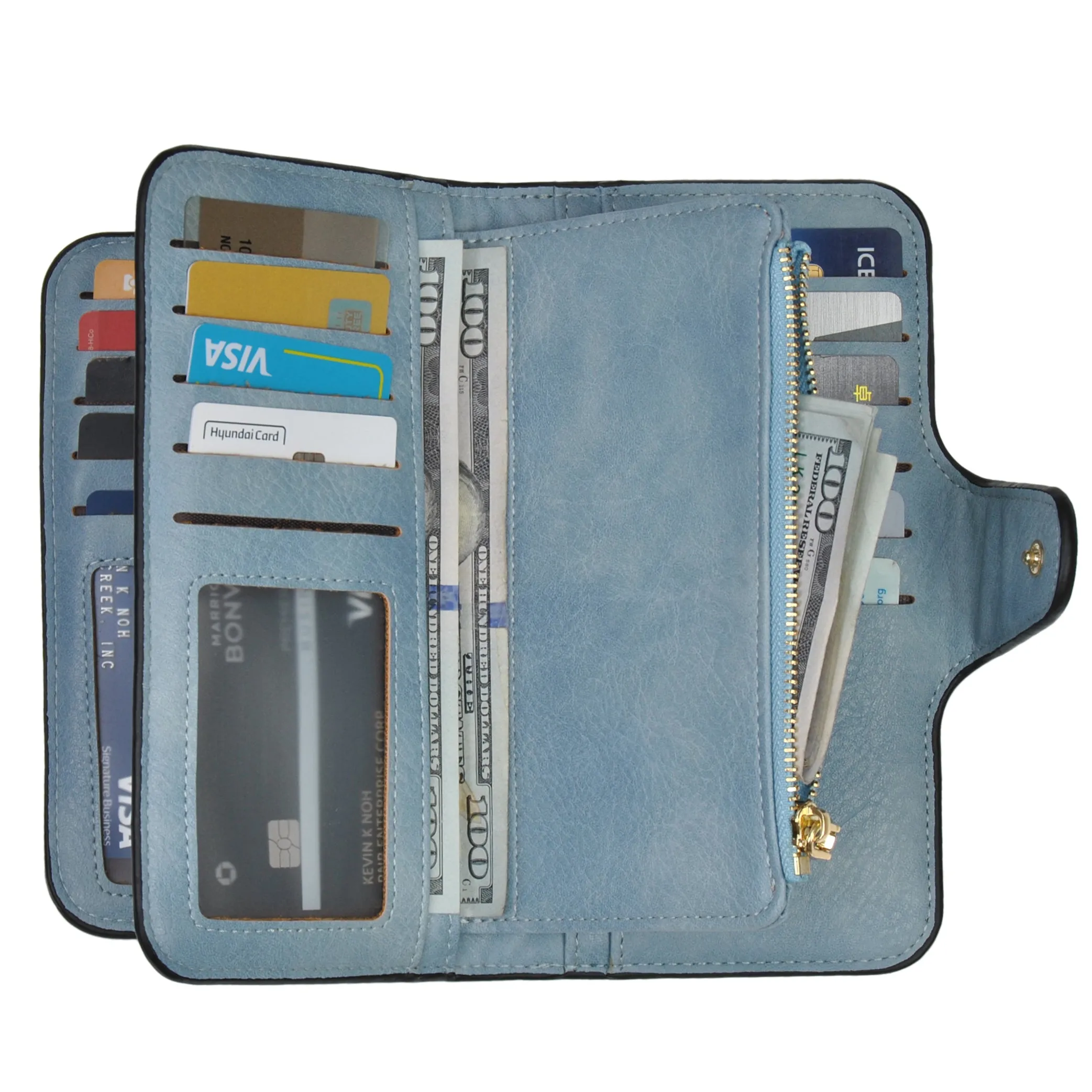 Blue NGIL Trifold Wallet