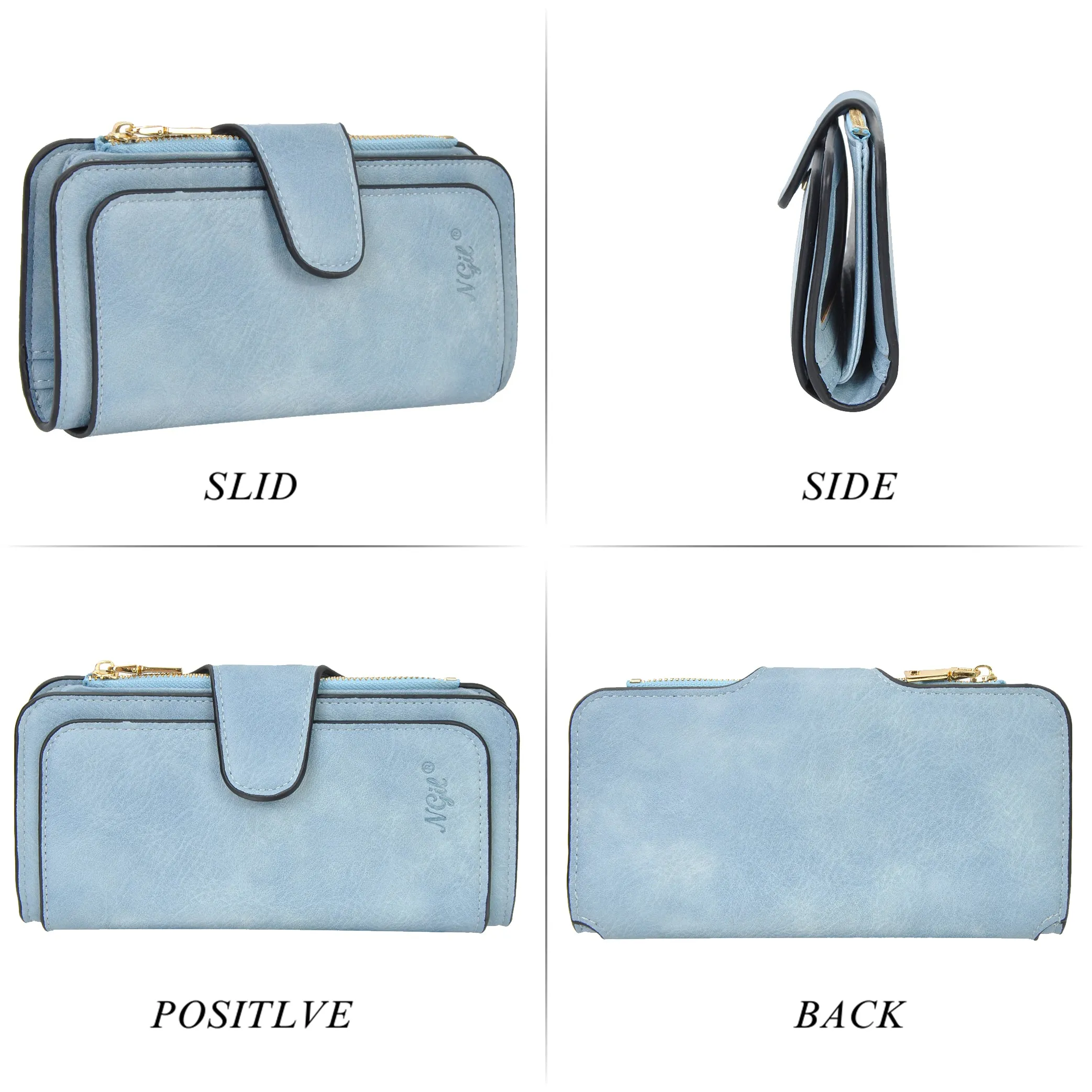 Blue NGIL Trifold Wallet
