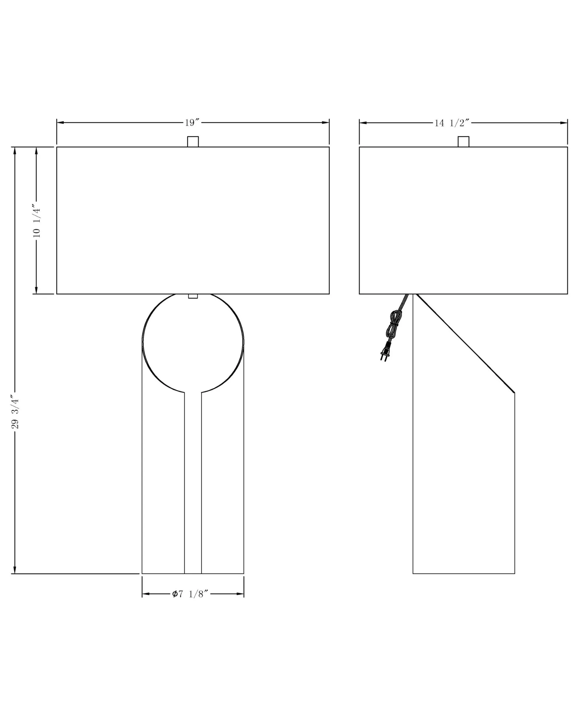 Brass Open Cylindrical Lamp