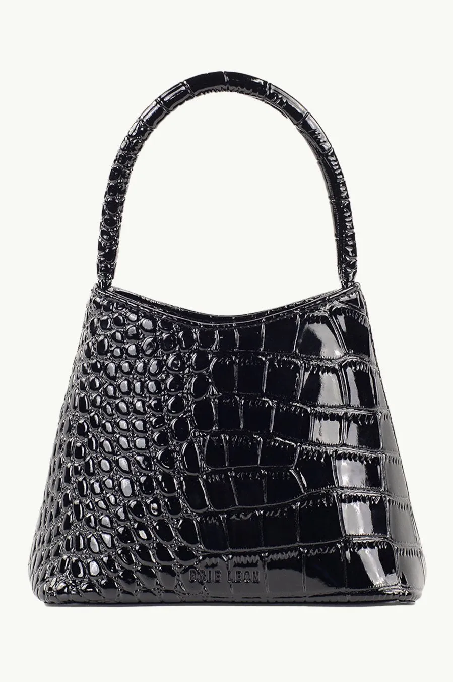 Brie Leon Mini Chloe Bag Black Oily Croc