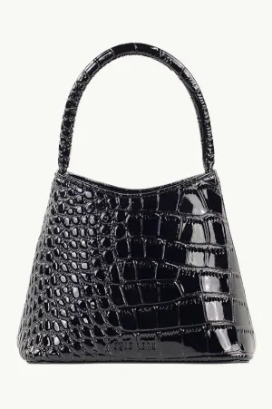 Brie Leon Mini Chloe Bag Black Oily Croc