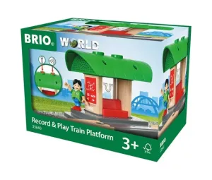 BRIO Record & Play Train Platform With Sound And Light 3yrs 