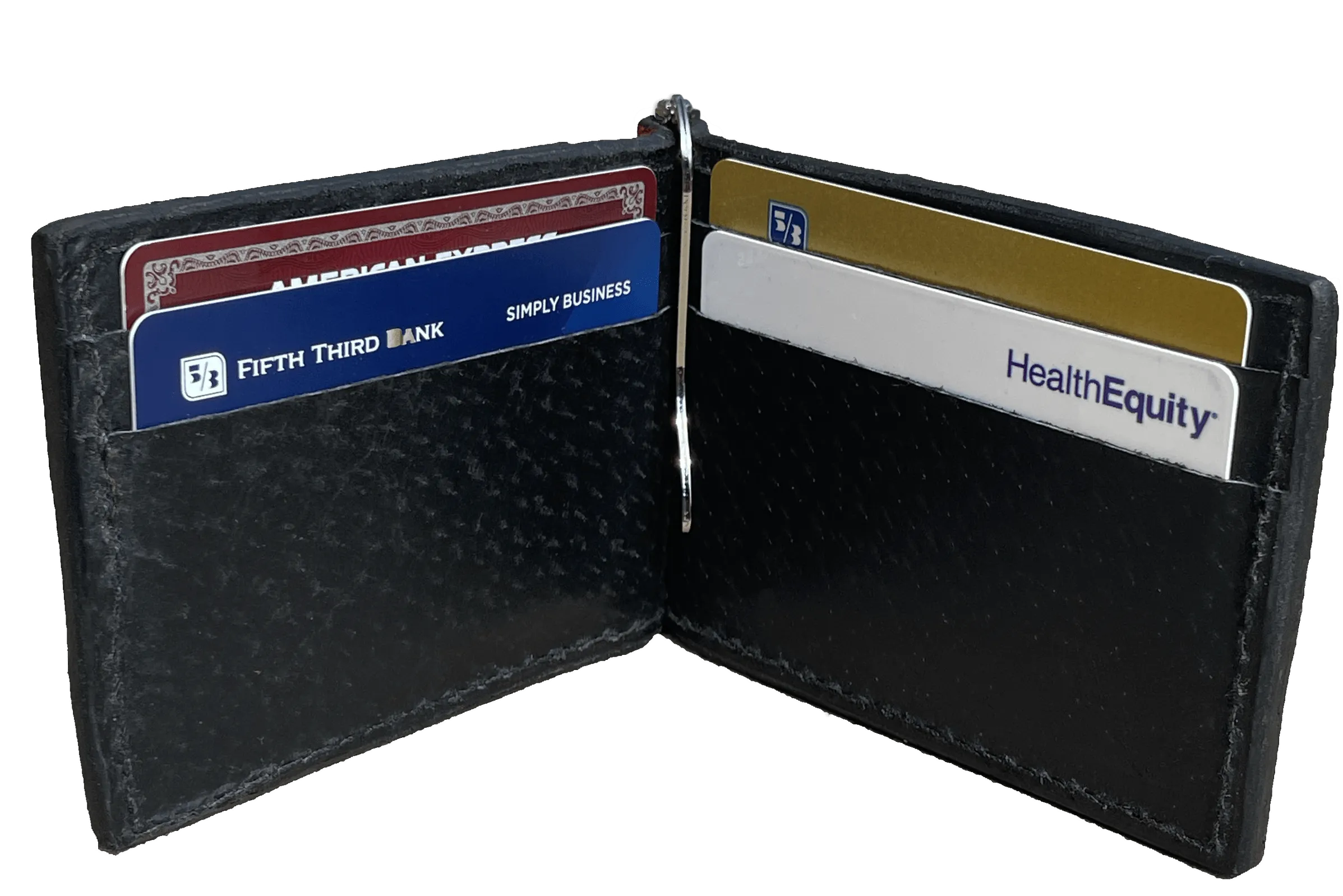 Brown Hippopotamus Bifold Slim Profile Wallet With Money Clip