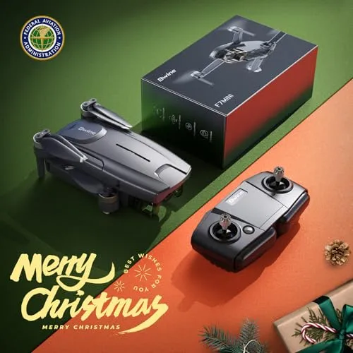 Bwine F7MINI Drones with Camera for Adults 4K 60Mins Flight Time, 5GHz WiFi Transmission, GPS Auto Return, Follow Me, Waypoints, Circle Fly, Beginner Mode, Less Than 250G, Customized Carrying Case, 2 Batteries   2 Sets of Propellers