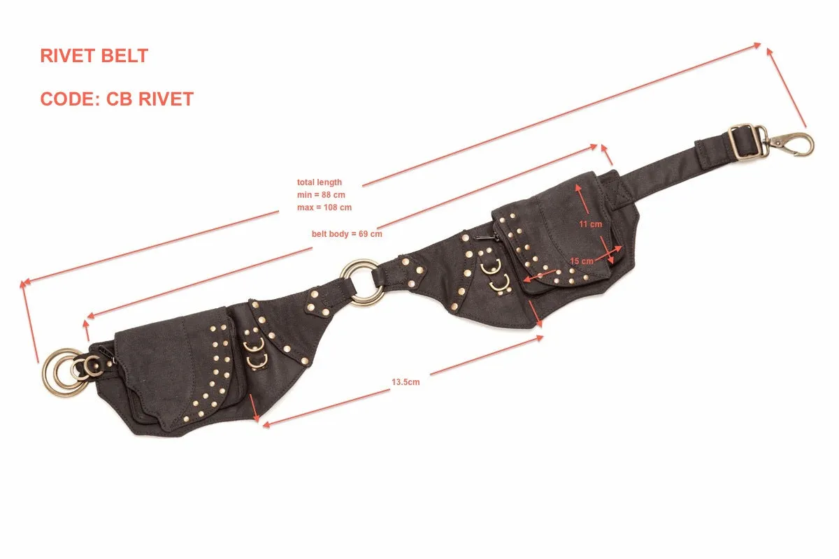 Canvas Rivet Belt - Black