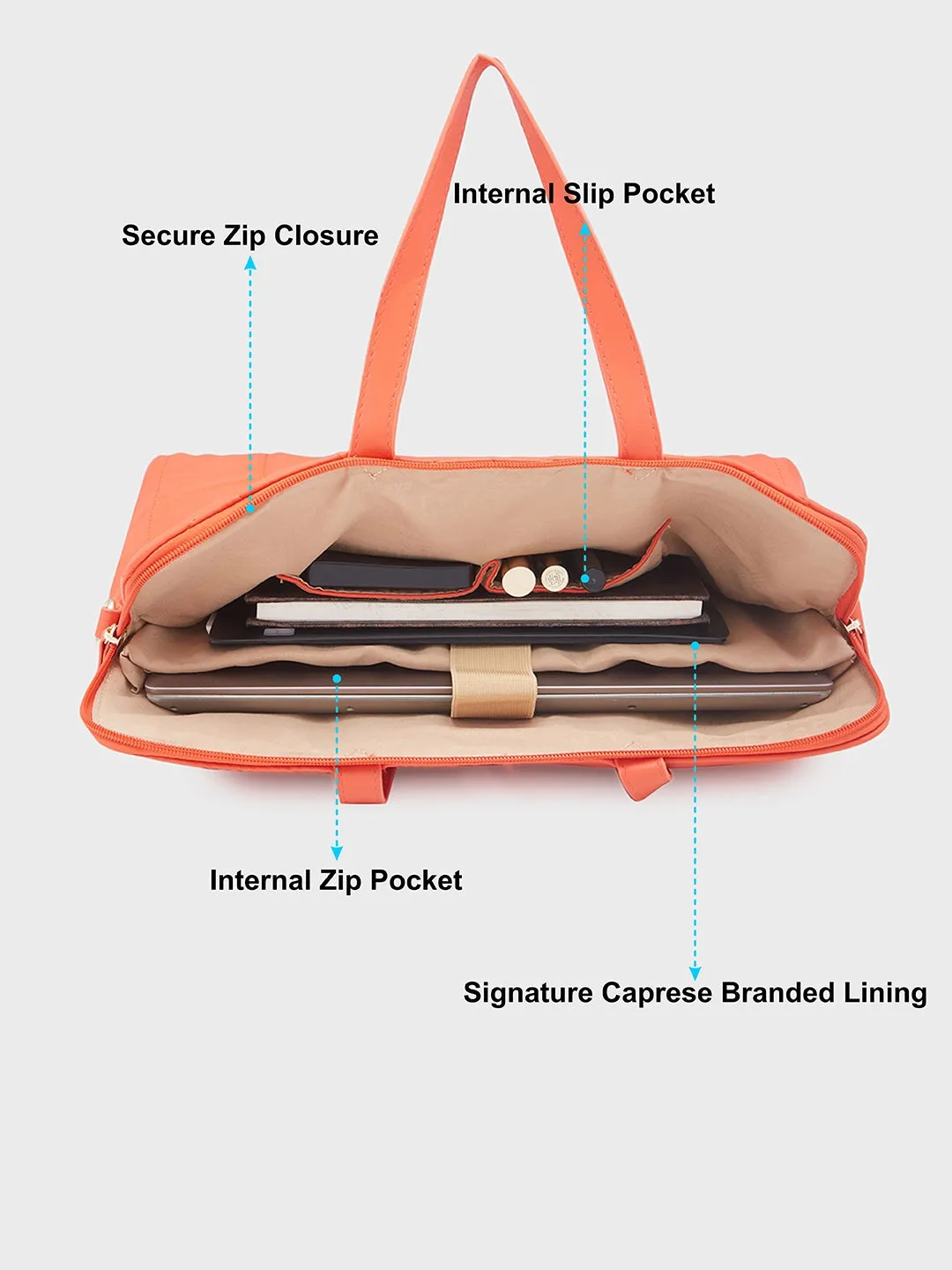 Caprese Julie Laptop Bag Large Orange