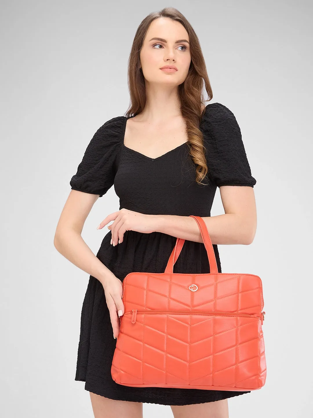 Caprese Julie Laptop Bag Large Orange
