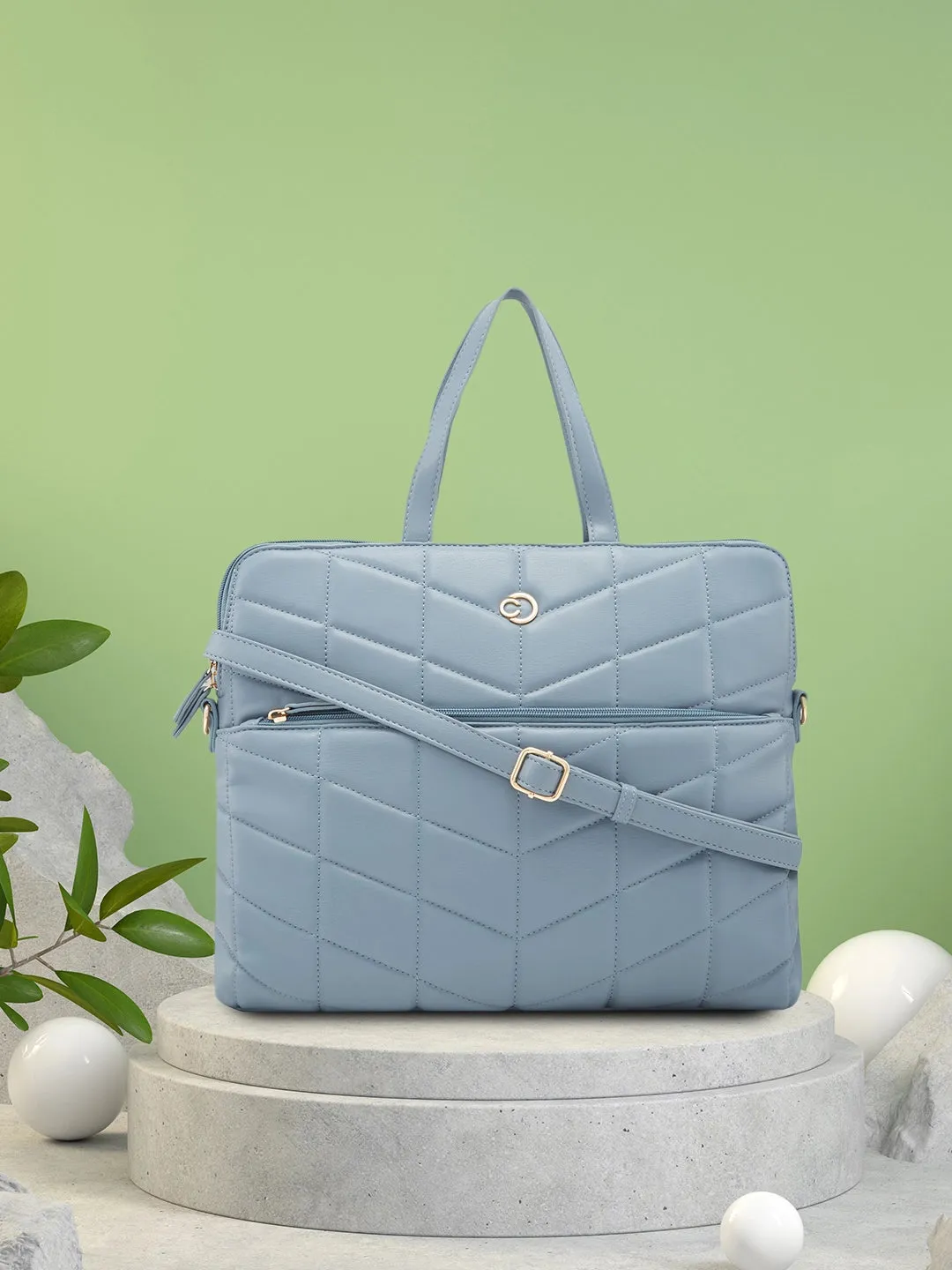 Caprese Julie Laptop Bag Large Powder Blue