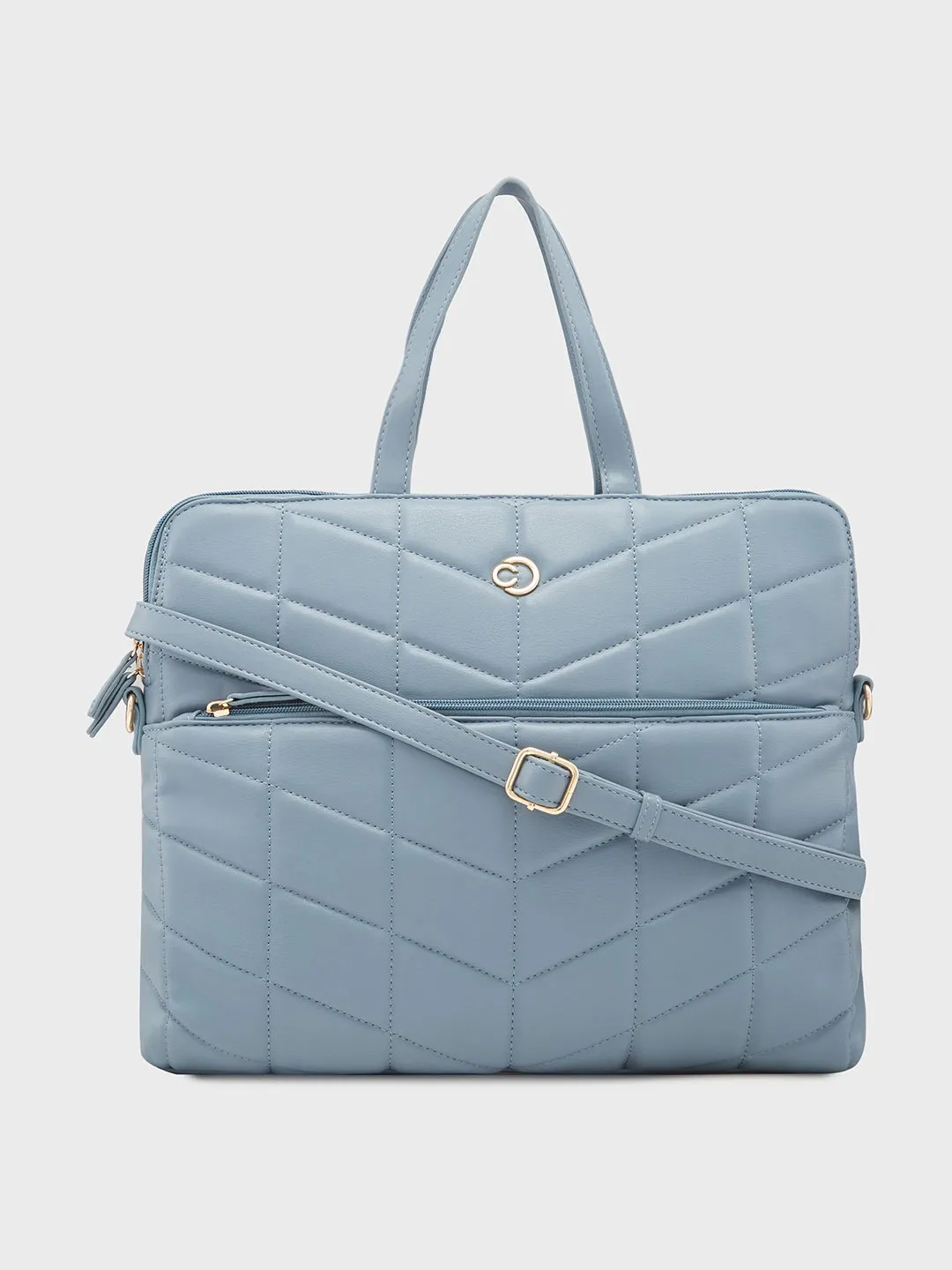 Caprese Julie Laptop Bag Large Powder Blue