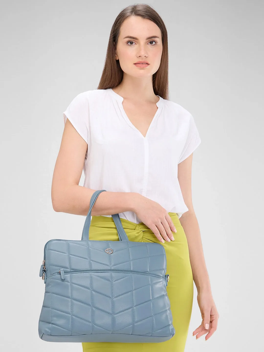 Caprese Julie Laptop Bag Large Powder Blue