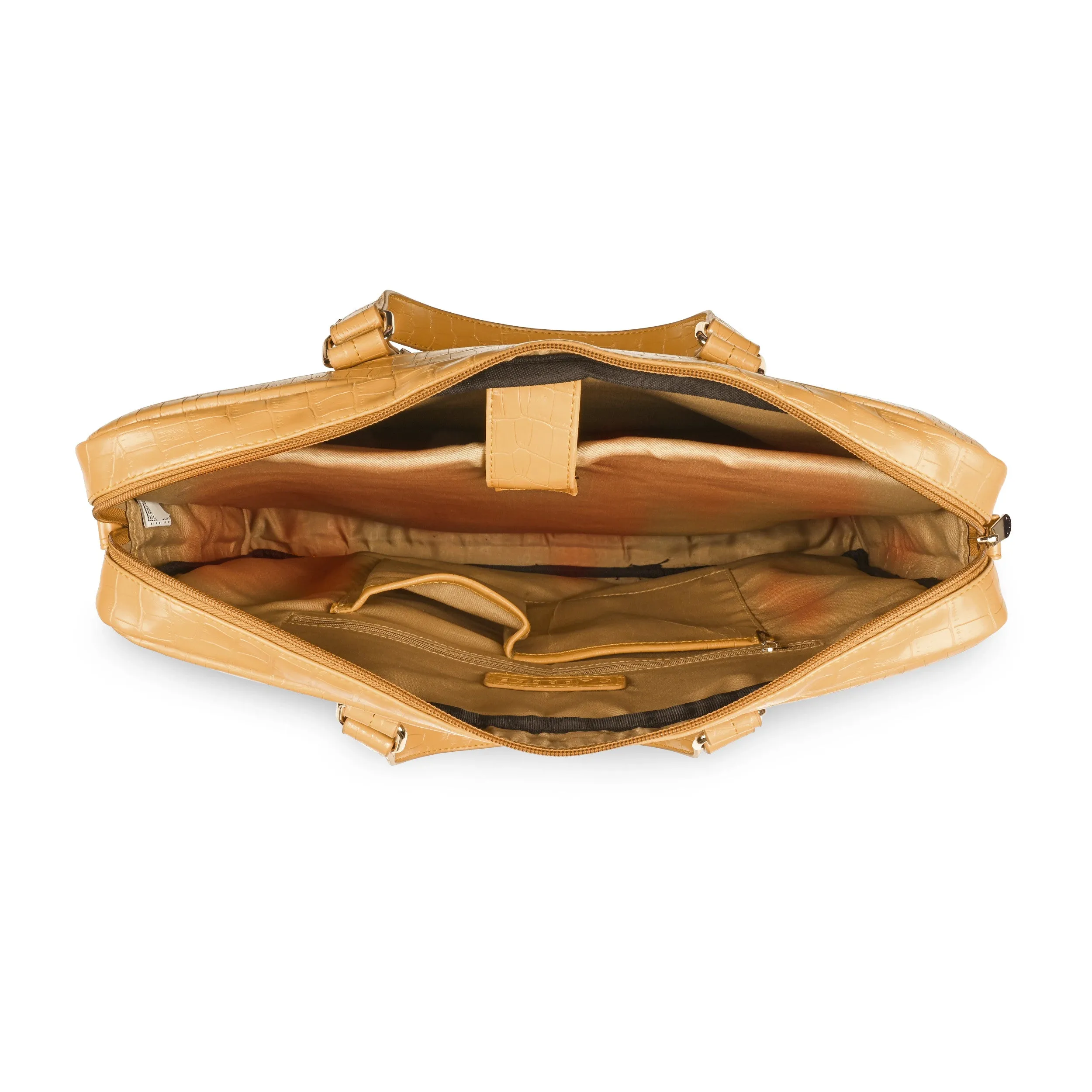 Caprese Rylee Laptop Satchel Large Yellow
