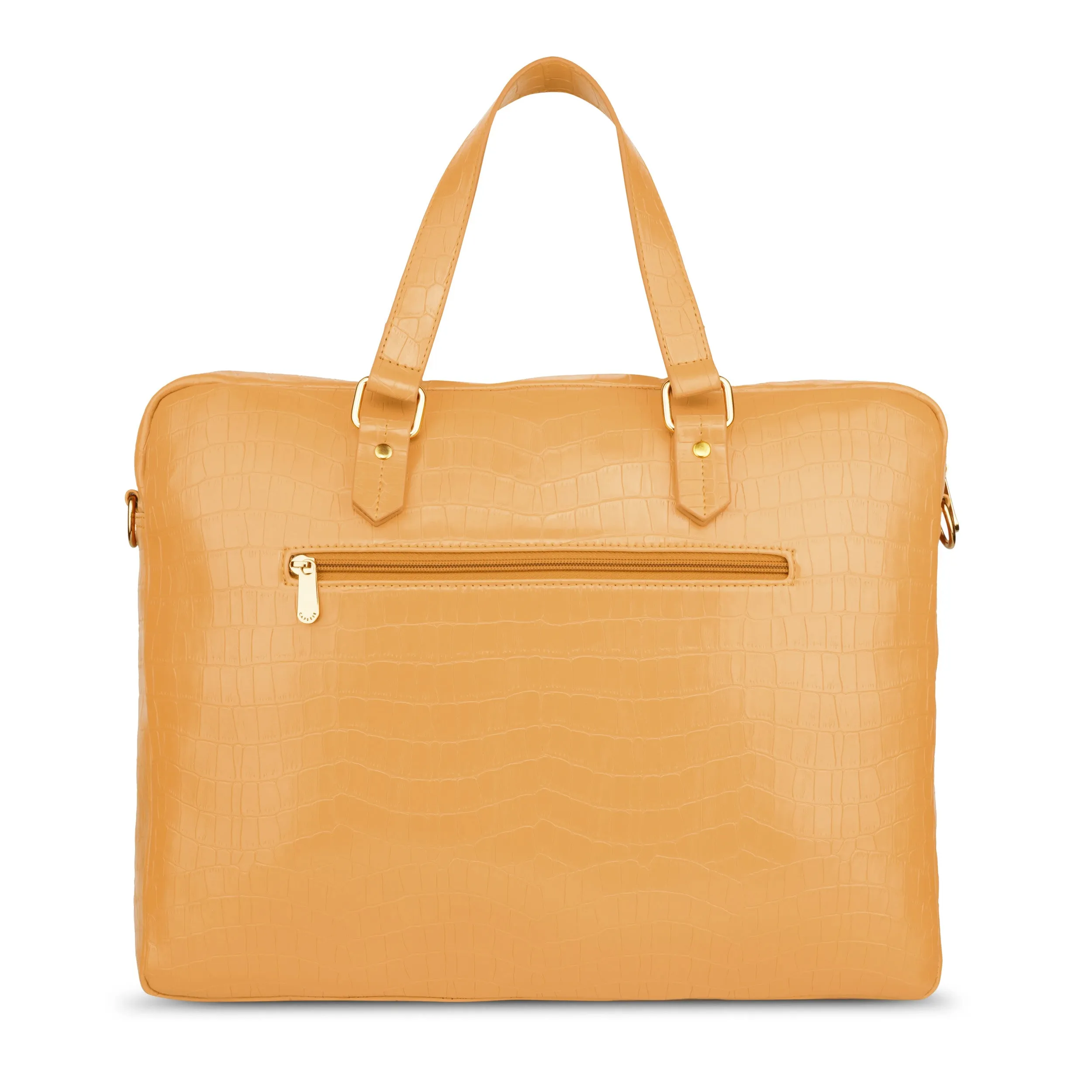 Caprese Rylee Laptop Satchel Large Yellow